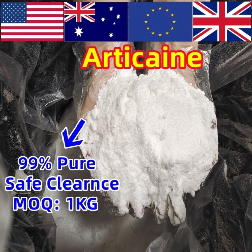 China Supplier, 99% Pure Articaine Articain Articaina HCl Powder Em Po Polvo In Stock Safe Clearance CAS 23964-57-0